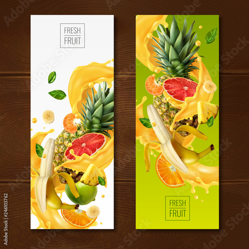 Fruity Vertical Banners Set