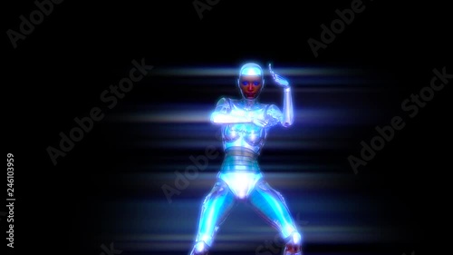 Dancing Female Robot Animation