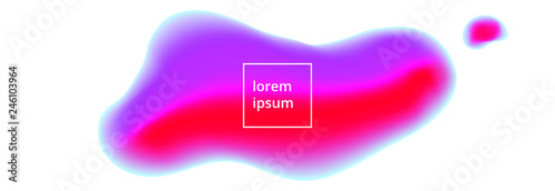 Modern fluid colors gradient background poster with living plastic shapes vector illustration. Abstract background of liquid colorful shapes. Fluid shapes composition 3d realistic design effect.