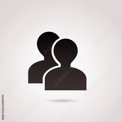 Profile, person vector icon.  photo