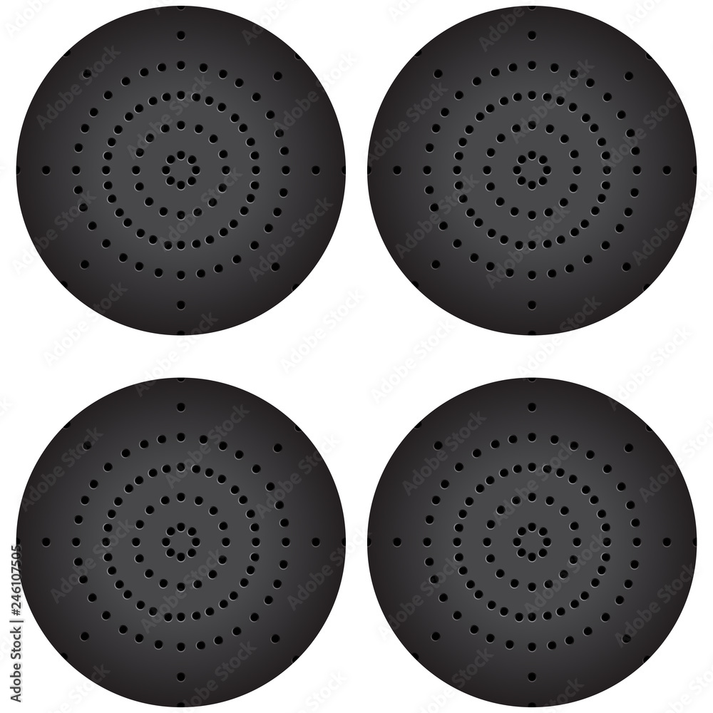 Fototapeta premium Metal buttons with holes round.