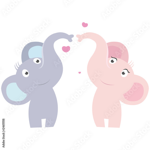 Two elephant making love in valentine day © sisti