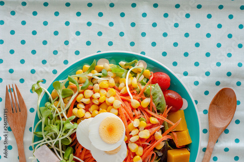 Fresh salad vegetable with ...