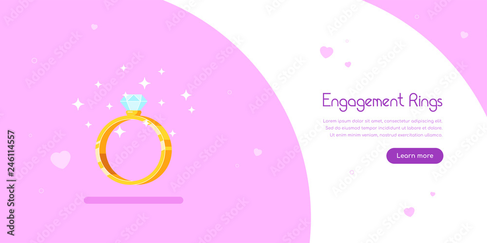  Engagement rings banner design.
