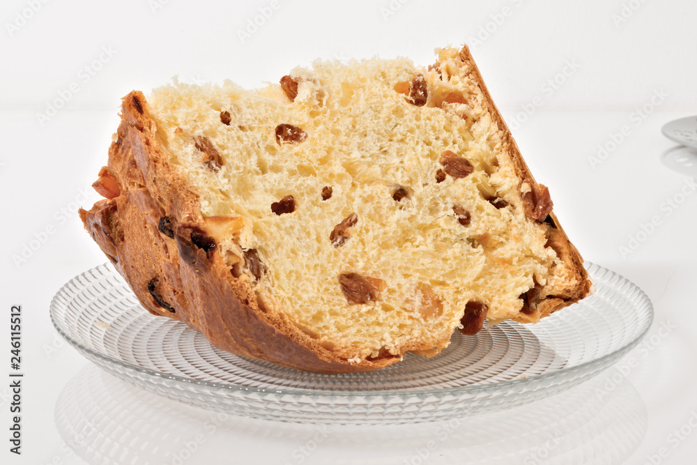 panettone basso tradizionale fetta dolce natalizio Italiano panettone basso tradizionale fetta dolce natalizio Italiano