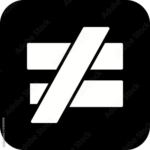 NotEqualTo Vector Icon