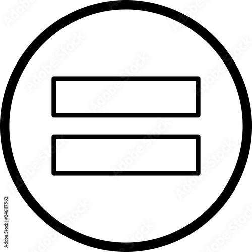 Equal To Vector Icon