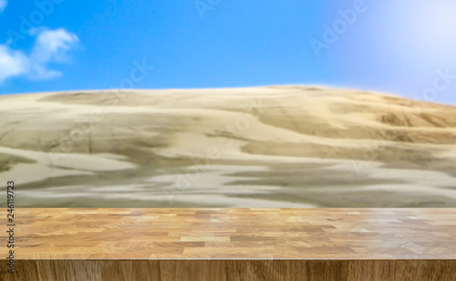 Sand dunes in desert. Empty...