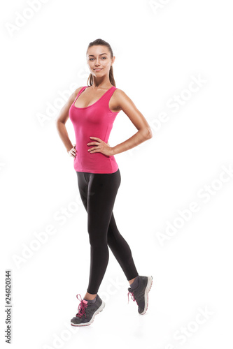 fitness woman doing stretching workout © Aleksandr Doodko
