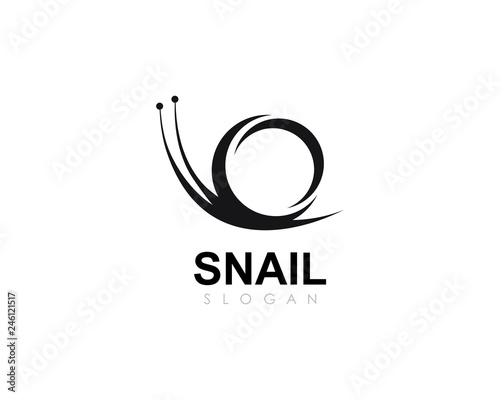 snail logo template vector icon