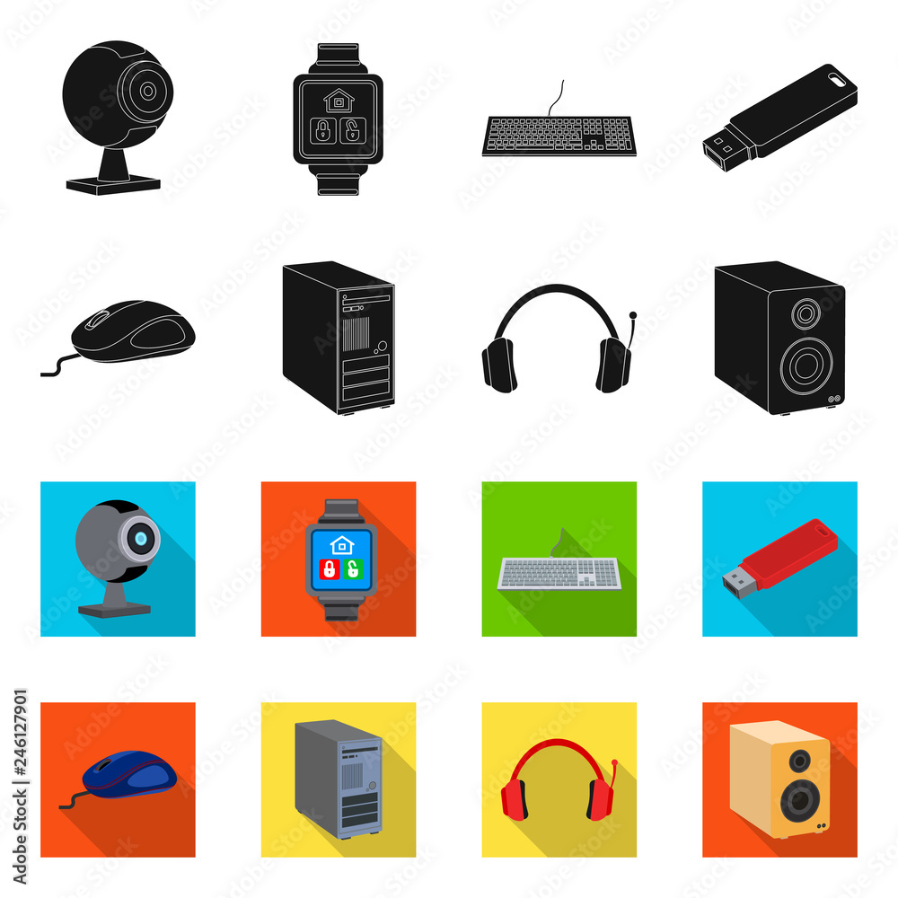 Vector design of laptop and device icon. Set of laptop and server vector icon for stock. Vector design of laptop and device icon. Set of laptop and server vector icon for stock.
