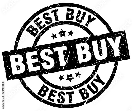 best buy round grunge black stamp