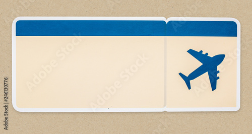Photography A boarding pass isolated on background