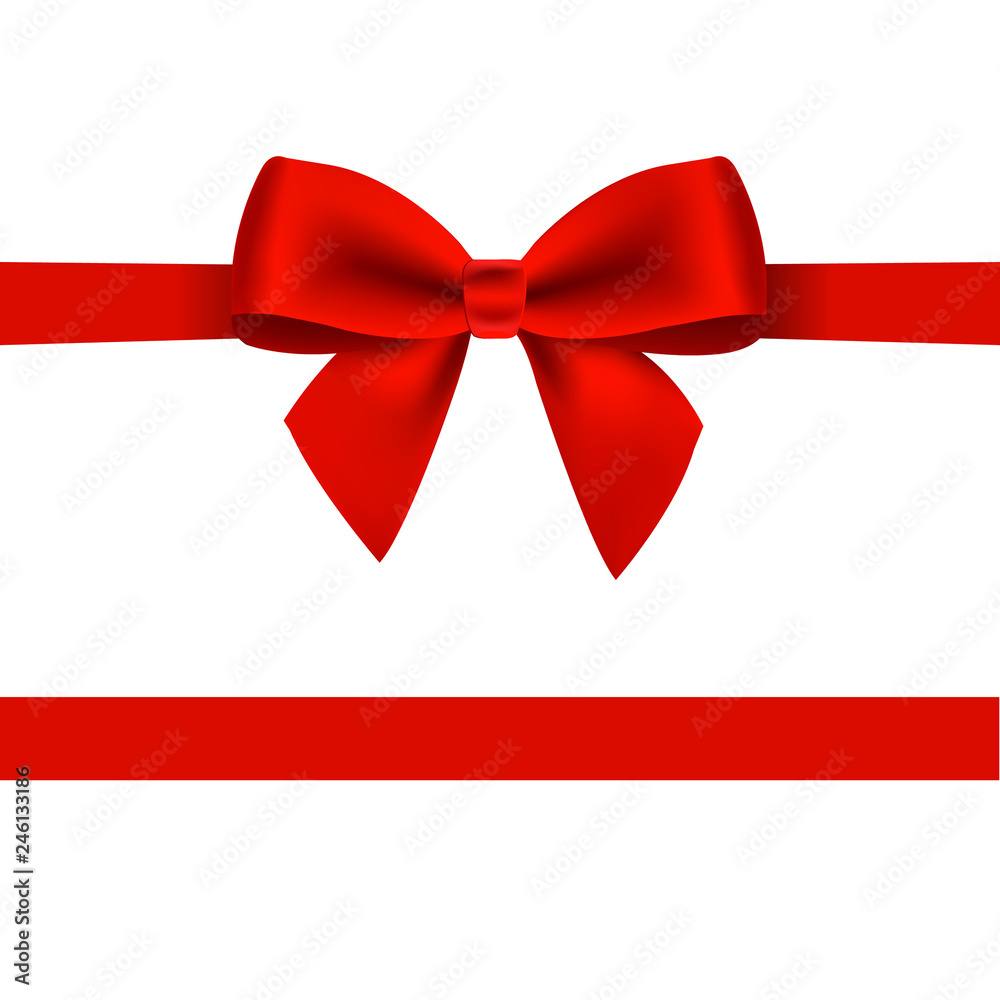 Red Bow Isolated Red Bow Isolated