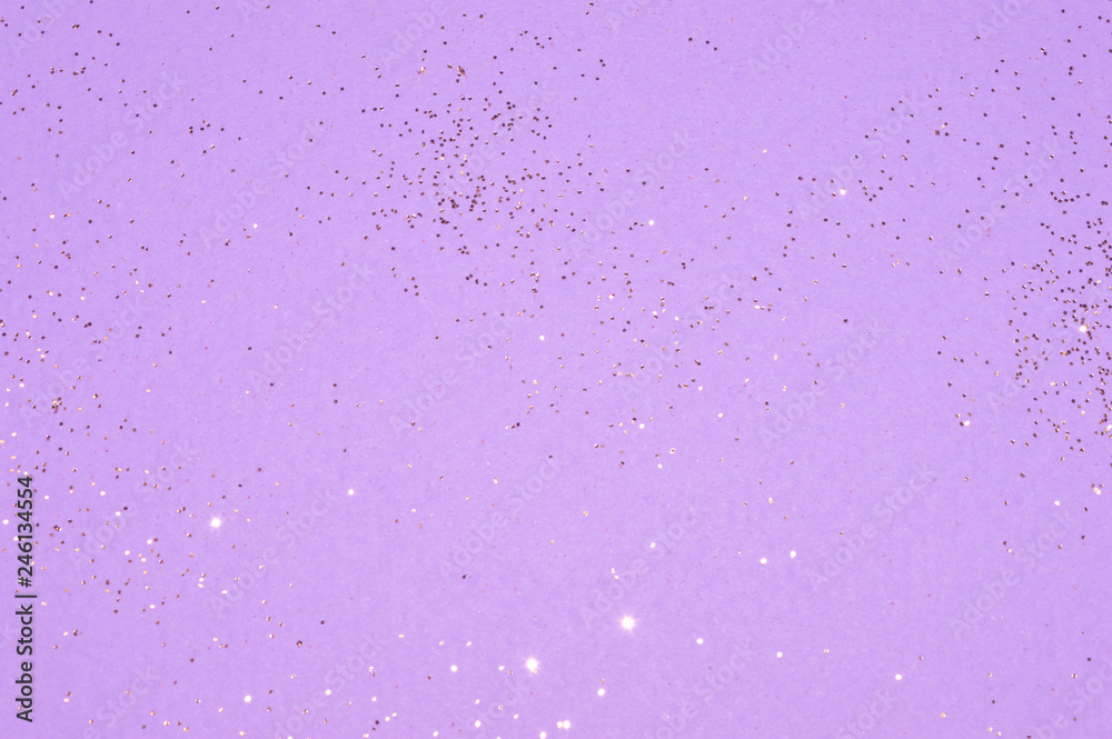 Gold glitter on purple background in vintage colors for your design