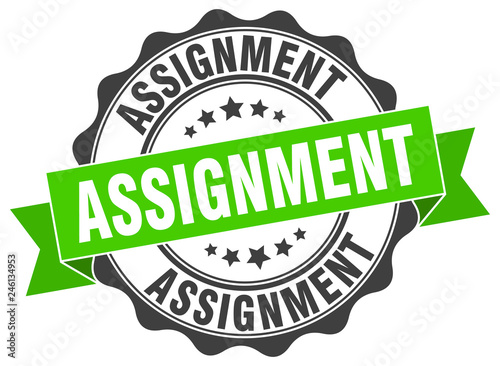 assignment stamp. sign. seal