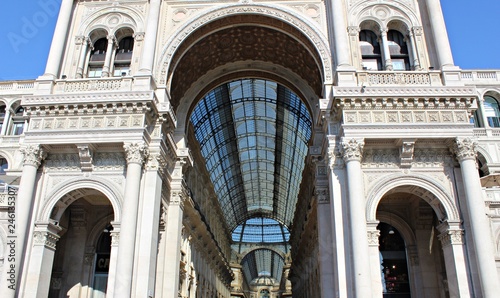 Italy  Milan  Detail of Vittorio Emanuele Gallery.