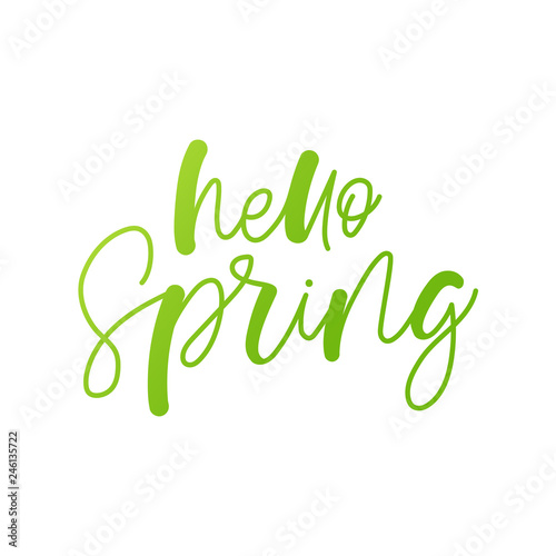 Spring lettering web banner template. Vector illustration EPS10
