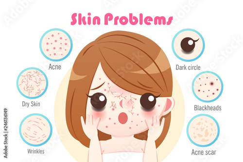 woman with skin problem
