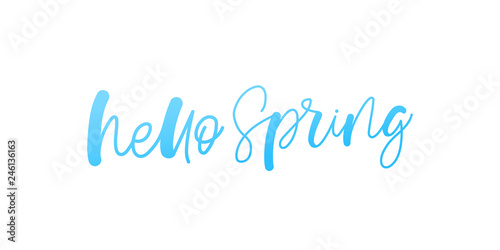 Spring lettering web banner template. Vector illustration EPS10