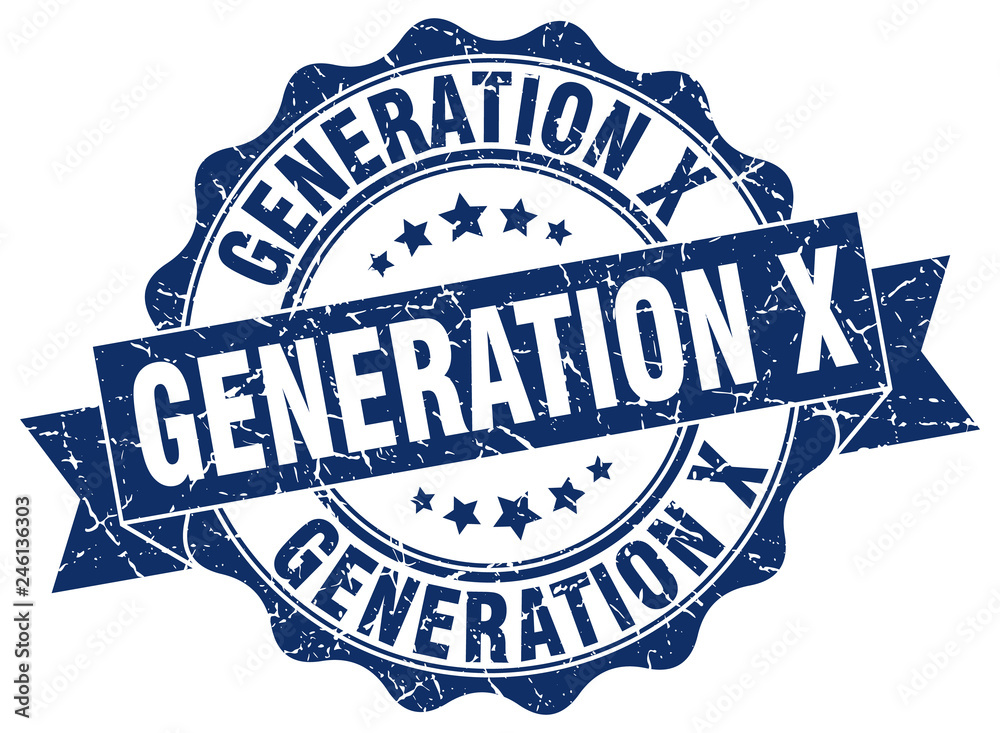 Fototapeta premium generation x stamp. sign. seal