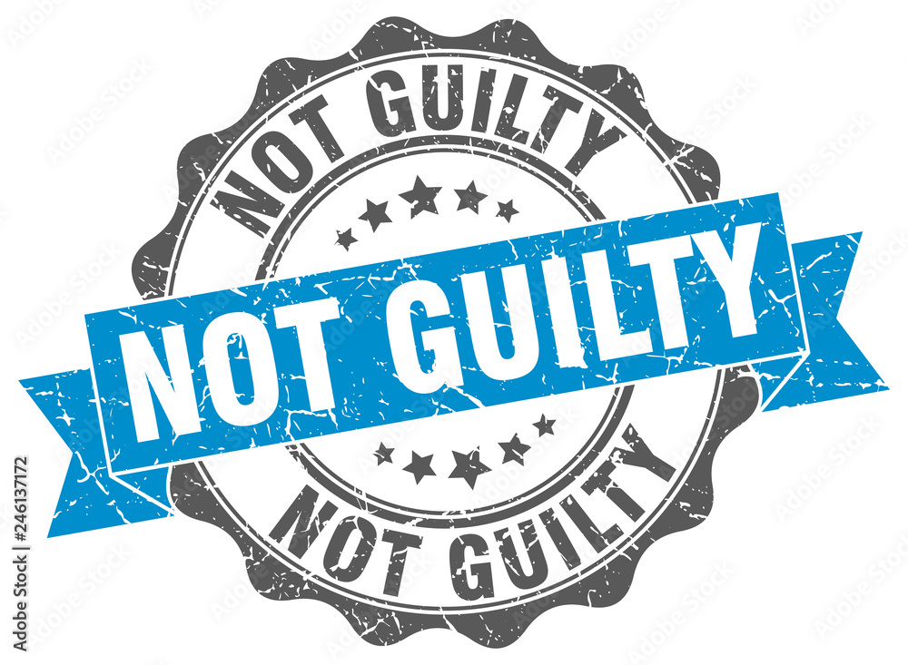 Fototapeta premium not guilty stamp. sign. seal