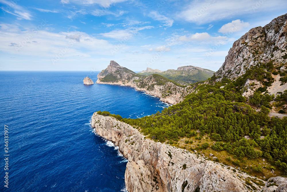General view of Cap de Formentor, Mallorca.