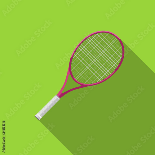 Tennis racquet with long shadow