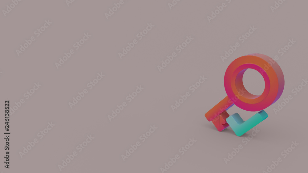 3d icon of key