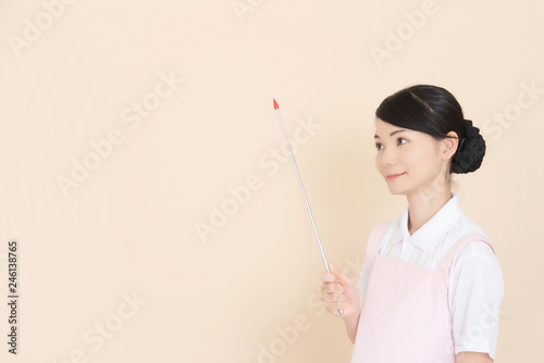 Working woman in an apron