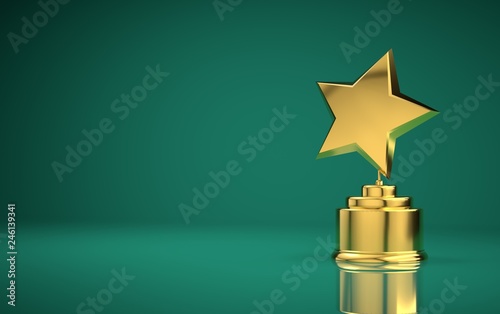Star award green background