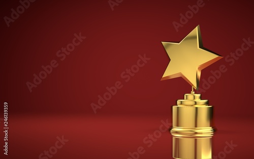 Star award red background