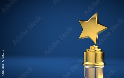 Star award blue background