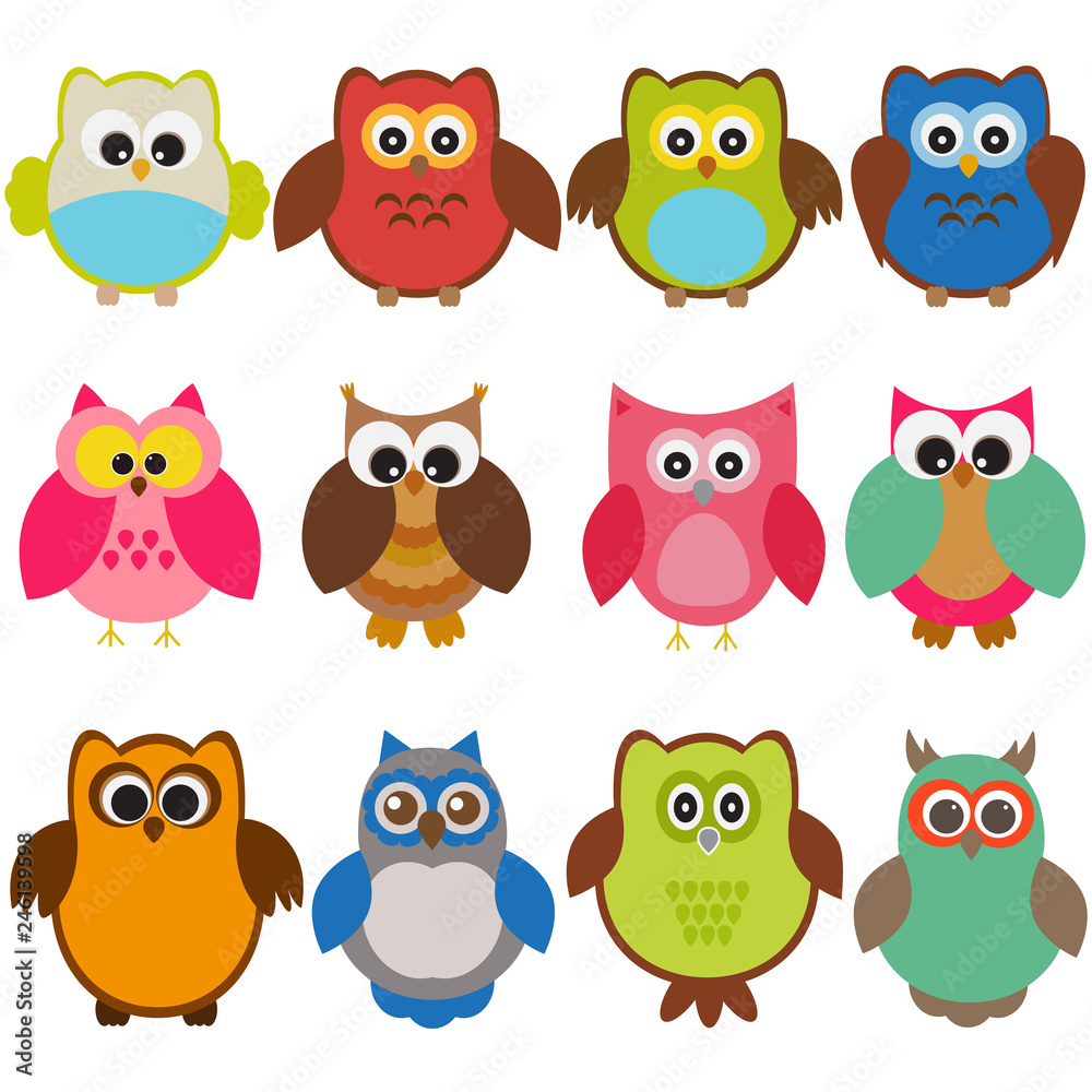 Vector set of birds.