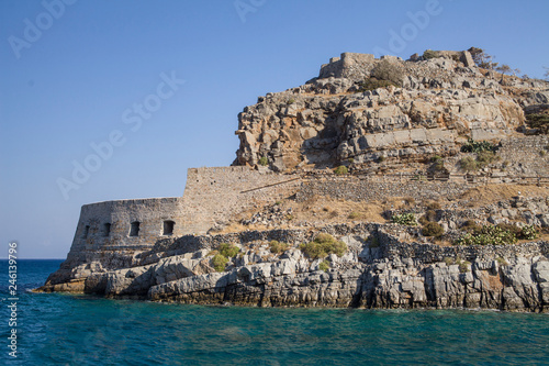 Spinalonga fortress on the island of Crete, Greece.