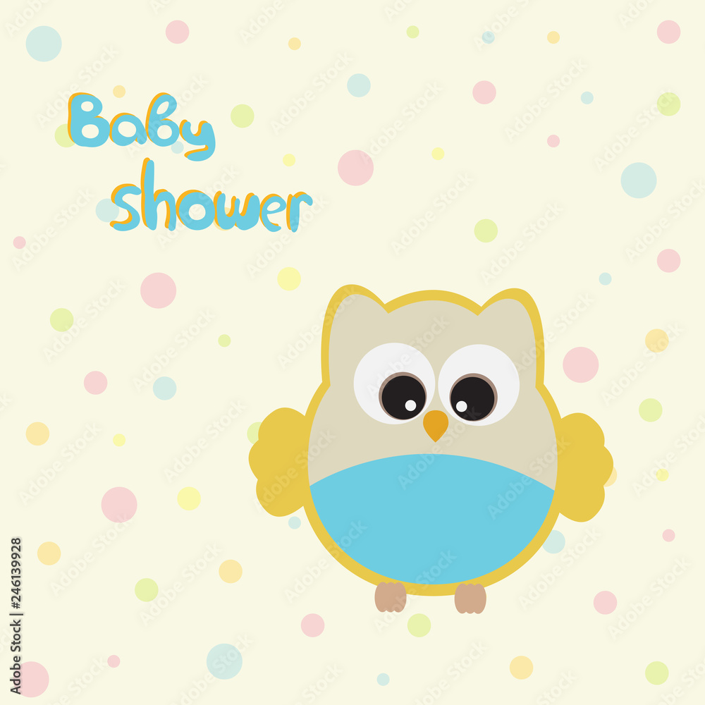 Vector greeting card on the theme of the baby shower. Vector greeting card on the theme of the baby shower.