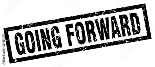 square grunge black going forward stamp