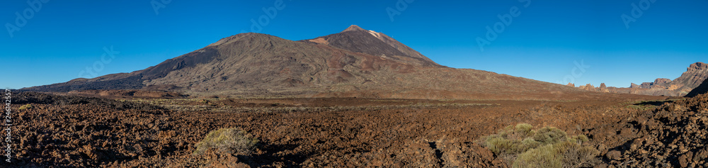 Huge panorama of Pico Viejo and Teide volcanos