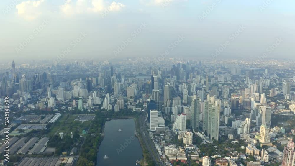 Panorama of Bangkok central business downtown. Beautiful aerial view of big city life. Panorama of Bangkok central business downtown. Beautiful aerial view of big city life.