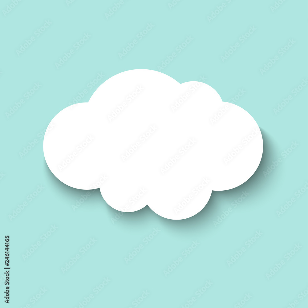 White paper cut cloud. 3d paper art style. Weather illustration White paper cut cloud. 3d paper art style. Weather illustration