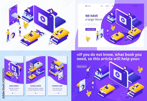 Isometric Concept for E-Learning, Education