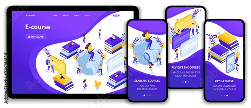 Isometric Concept for E-Learning, Education