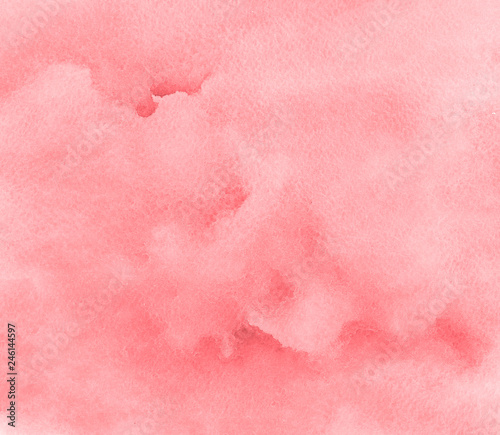 Red beautiful abstract watercolor art hand paint on white background, paper textures for logo.