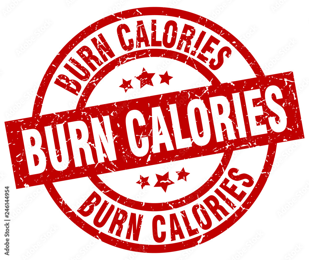 burn calories round red grunge stamp burn calories round red grunge stamp