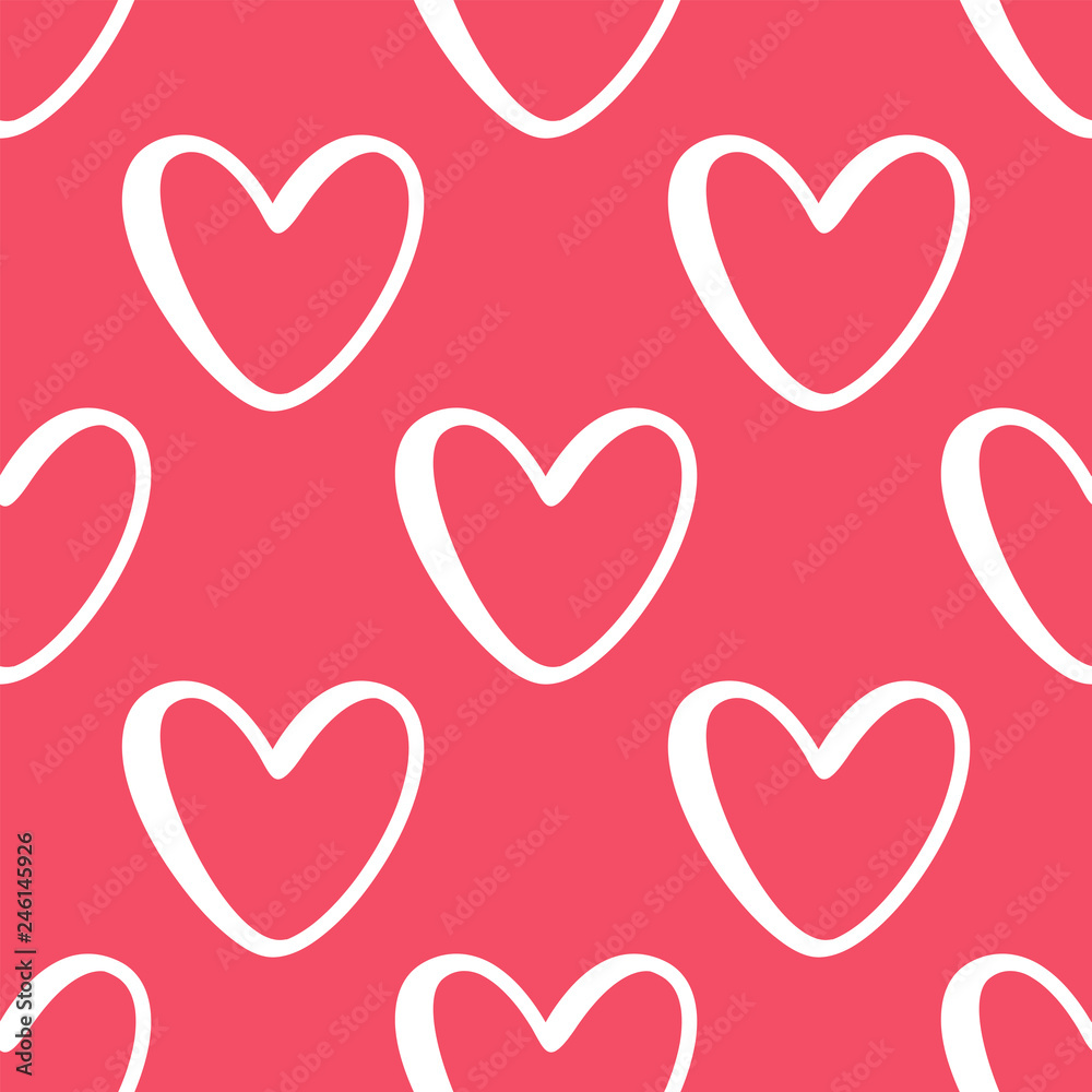 Doodle hearts pink pattern Doodle hearts pink pattern