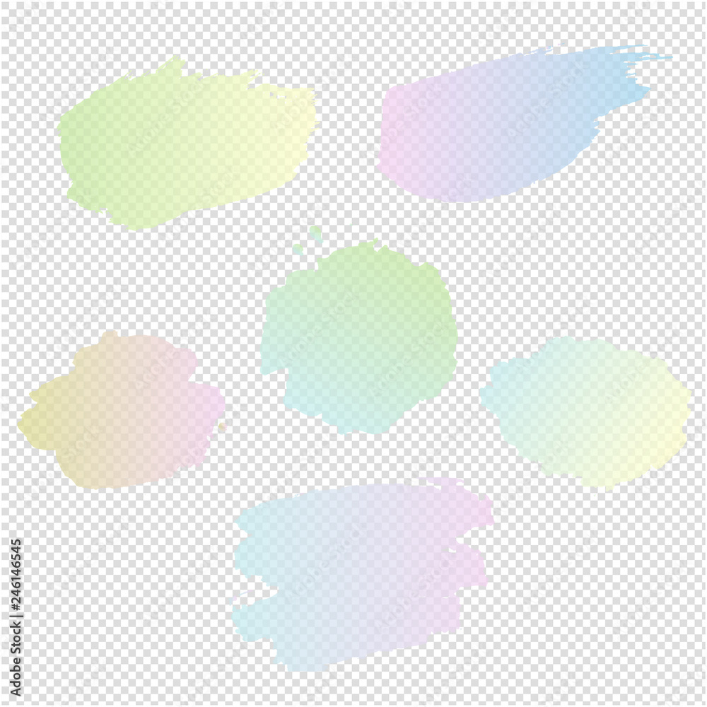 Pastel Blots Set Isolated Transparent Background Pastel Blots Set Isolated Transparent Background