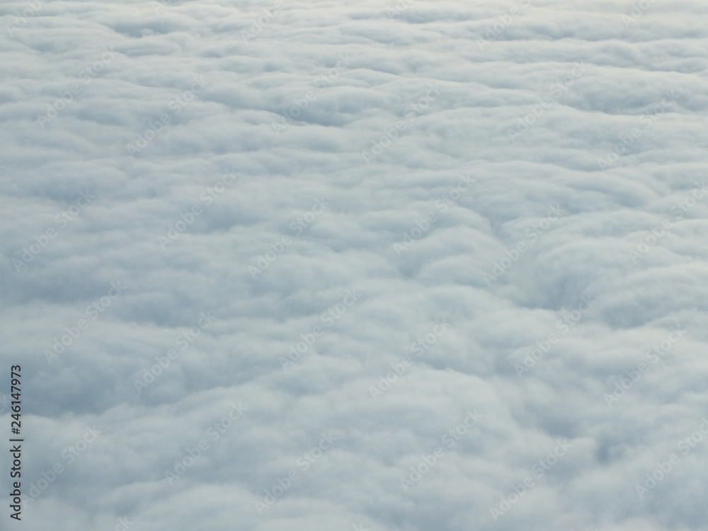Tapis de nuage vu du ciel Tapis de nuage vu du ciel