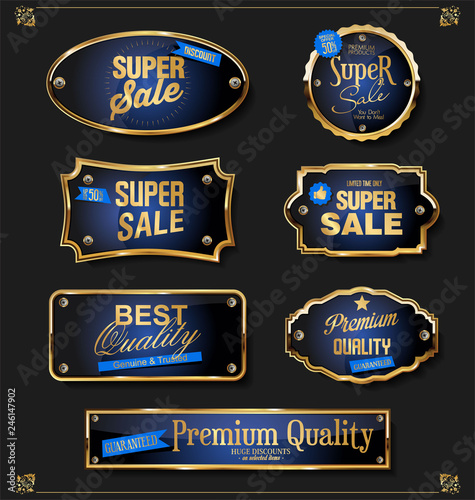 Retro badges and labels collection