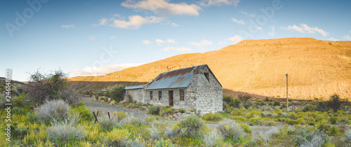 Fotografija Wide angle view of an old abandoned building in the karoo region of south africa