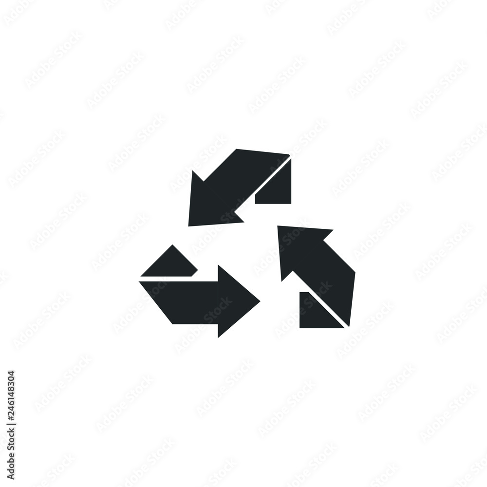 Simple black icon on white background. Repeat icon. Vector illustration web design element. Simple black icon on white background. Repeat icon. Vector illustration web design element.